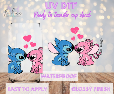 Alien Love UV DTF Cup Decal