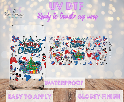 Alien Merry Christmas  UV DTF Cup Wrap