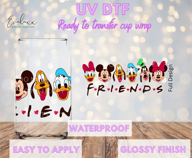 Mouse Friends UV DTF Cup Wrap