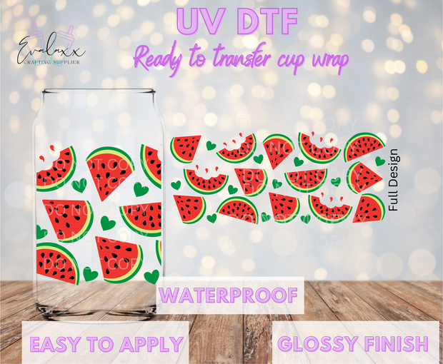 Watermelon UV DTF Cup Wrap