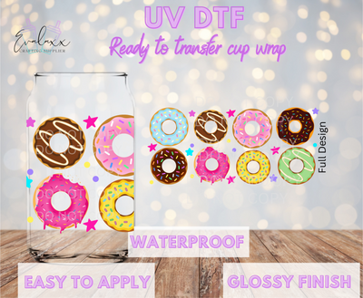 Donuts UV DTF Cup Wrap