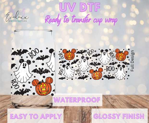 Mouse Boo UV DTF Cup Wrap