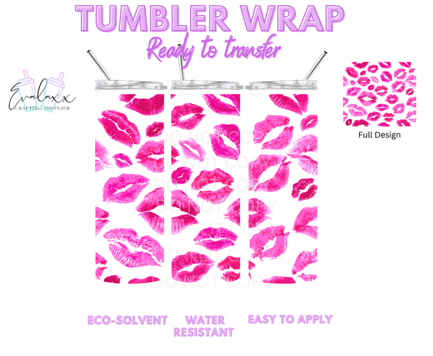 Pink Lips Tumbler Wrap