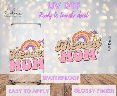 Blessed Mom UV DTF Cup Decal