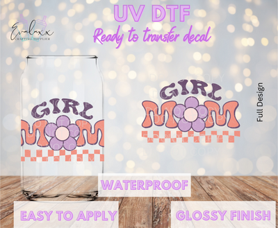 Girl Mom UV DTF Cup Decal