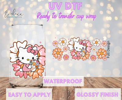 Kitty Spring UV DTF Cup Wrap