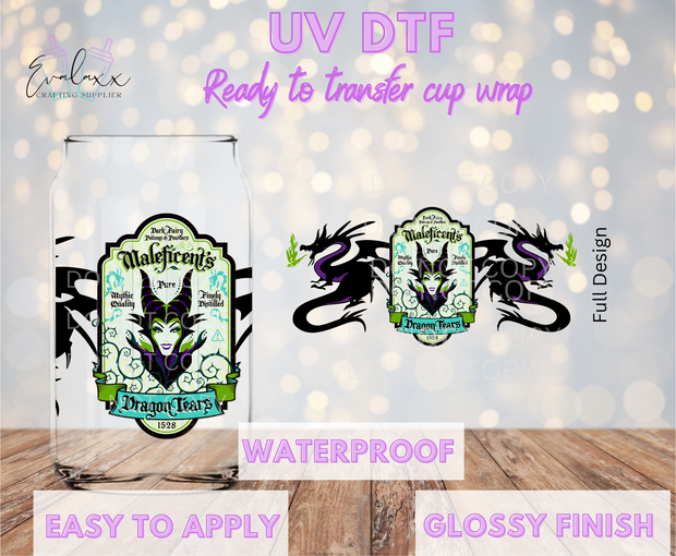 Witch Dragon Tears UV DTF Cup Wrap