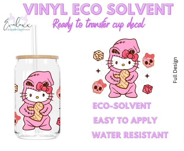 Kitty Oogie Pink Concha Vinyl Decal