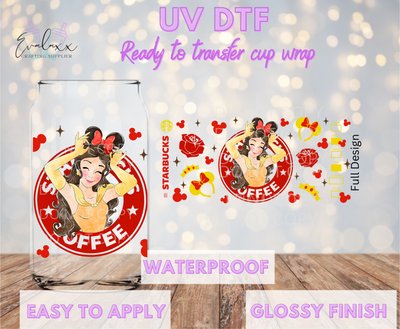 Belle Coffee UV DTF Cup Wrap