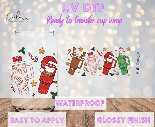 Christmas Cups UV DTF Cup Wrap