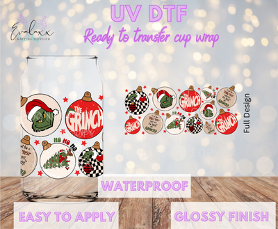 Green Who Ornaments UV DTF Cup Wrap