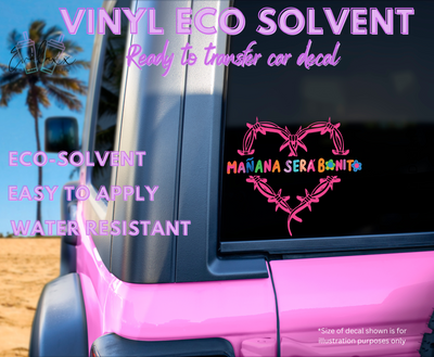 Manana sera bonito heart Vinyl Car Decal