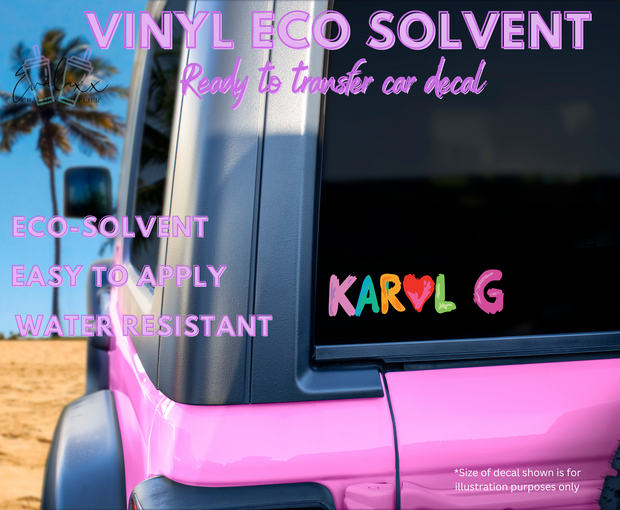 Karol G Name Vinyl Car Decal