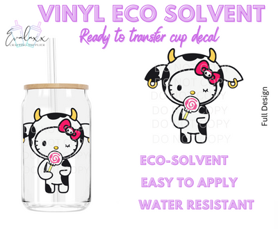 Baby Kitty cow Vinyl Decal