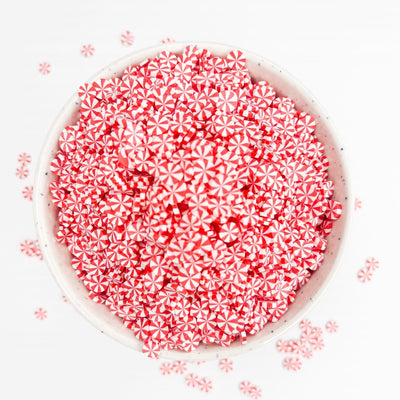 Peppermint Candy Polymer Clay Slices 1oz