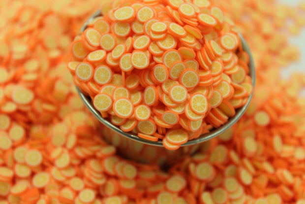 Orange Polymer Clay Slices 1oz