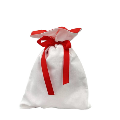 Sublimation Santa’s Sack with Red Ribbon